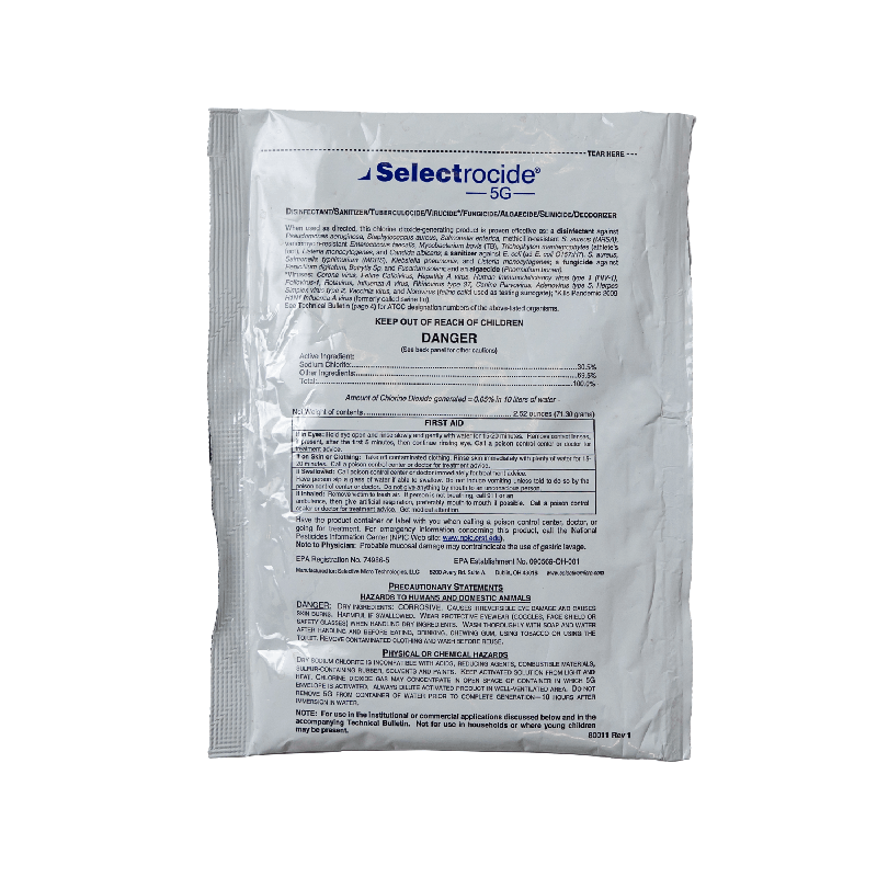 PureFX Selectrocide® concentrated disinfectant packet - 1g